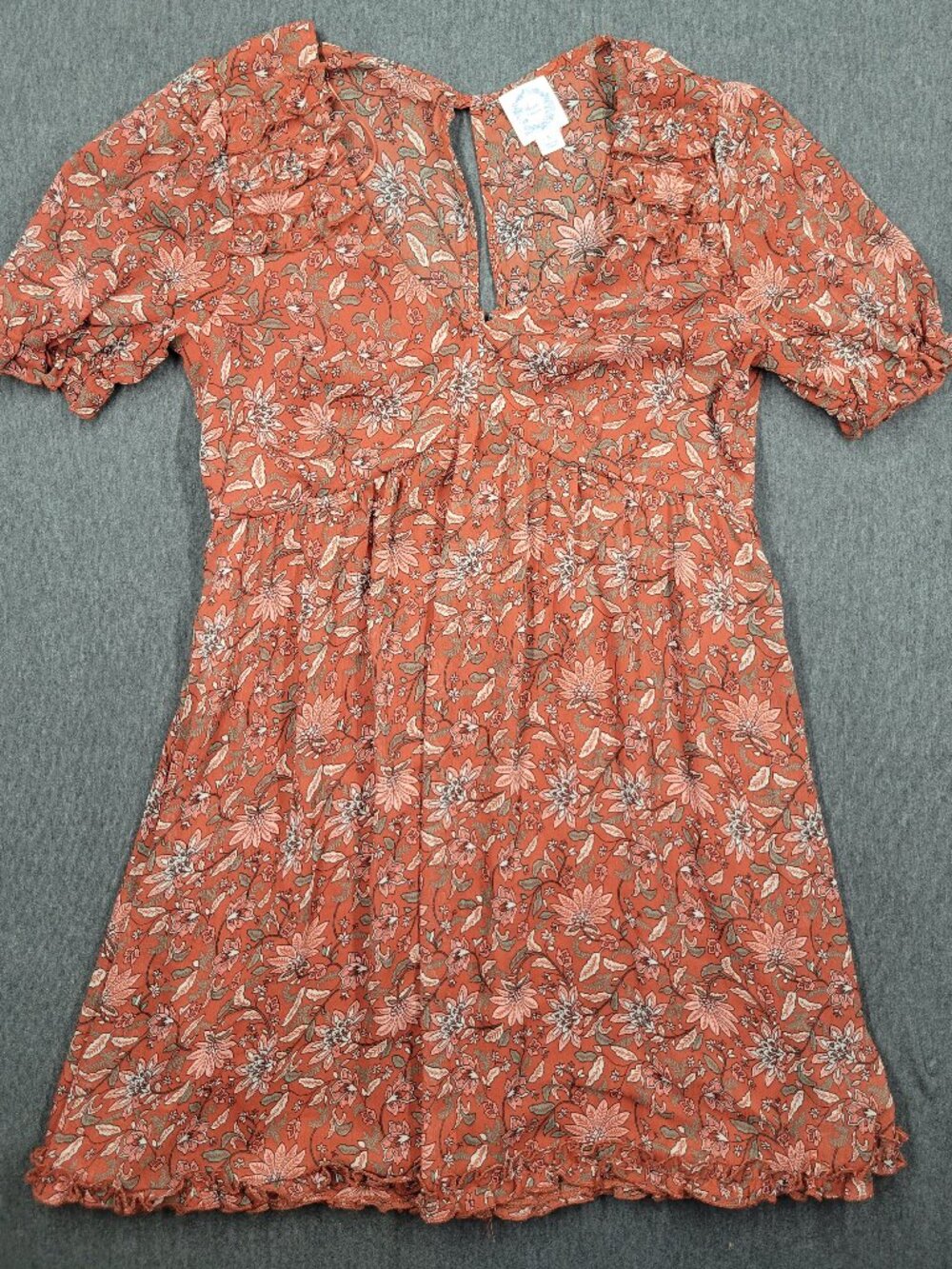 Womens dress,  blue rain , size small, multicolored,  good condition